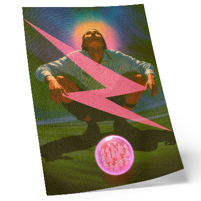 Poster Neon colors and a surprising figure