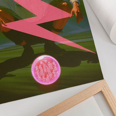 Poster Neon colors and a surprising figure