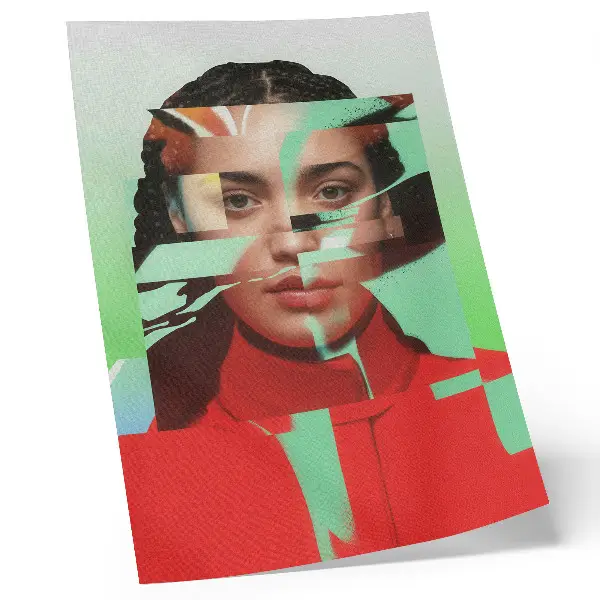 Art print featuring a fragmented view of pop art modernity