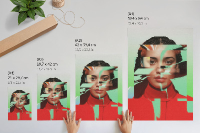Art print Fragmented view of pop art modernity