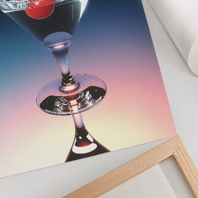 Premium wall art Elegance cocktail glass with red cherry