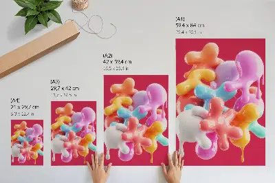 Poster colorful abstract forms in a modern style
