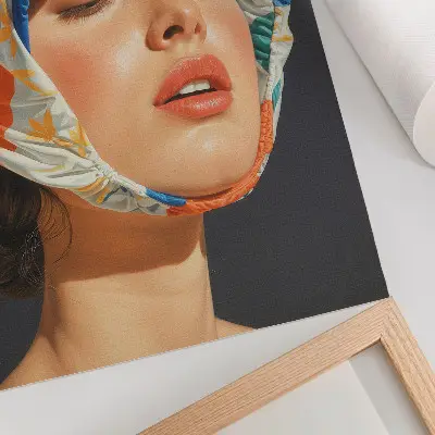Headgear modern realism style with contrast coloring