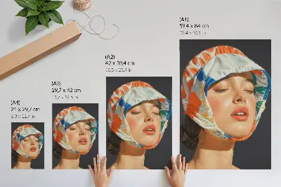 Headgear modern realism style with contrast coloring