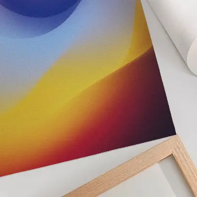 Art print waves of color with a modern aesthetic