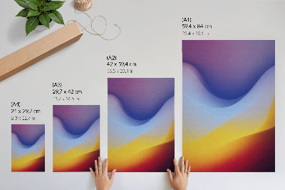 Art print Waves of color, calming modernity