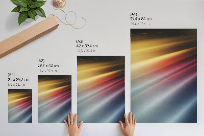 Premium wall art Colored stripes from yellow to navy blue