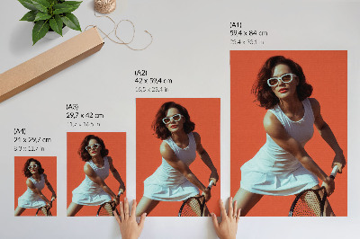 Art print A figure in motion against a live background