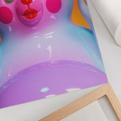 Decorative poster Colorful teddy bear, vivid colors, modern composition