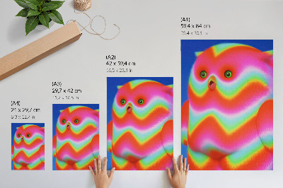 Poster A character with intense colors and a cheerful pattern
