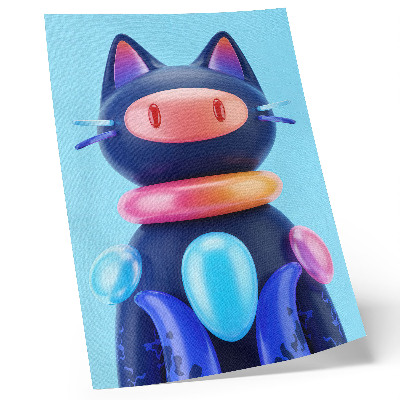 Art print Adorable creature, futuristic atmosphere, vivid colors