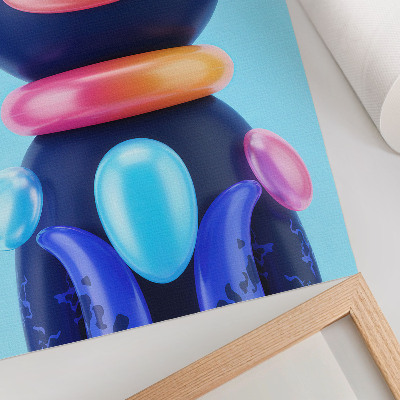 Art print Adorable creature, futuristic atmosphere, vivid colors