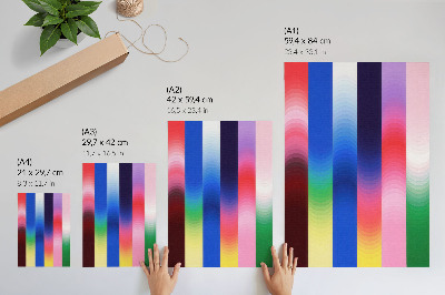 Decorative poster Colorful tonal stripes in a modern style