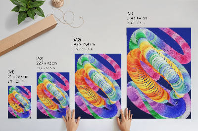 Premium wall art Colorful spirals in an abstract style