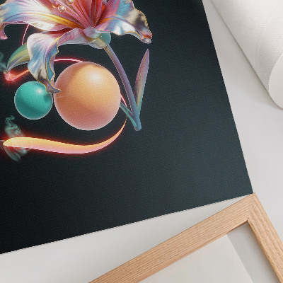 Decorative poster A modern floral motif full of colors