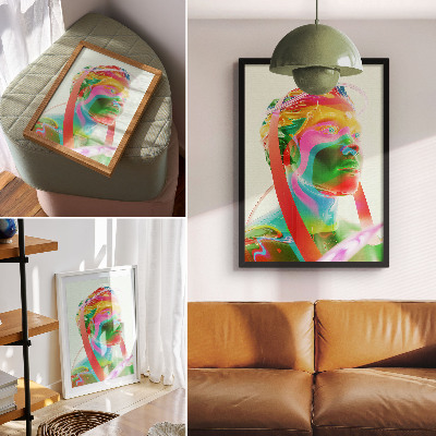 Premium wall art Colorful futuristic character portrait
