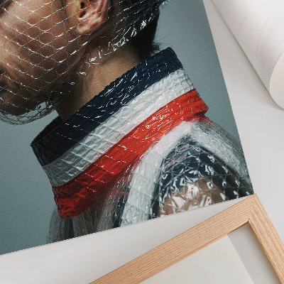 Art print Modern portrait with bubble wrap