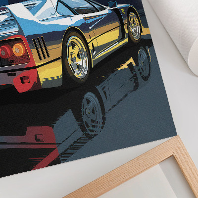 Premium wall art Sports car city night modern elegance