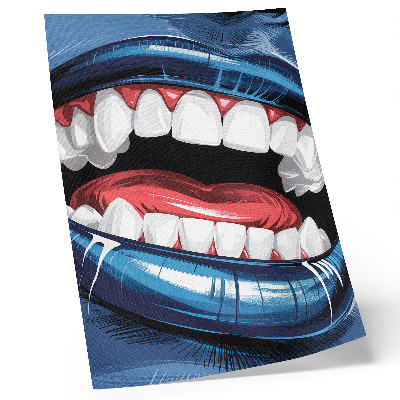 Art print Intense colors lips contrast dynamic style