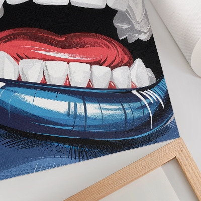 Art print Intense colors lips contrast dynamic style