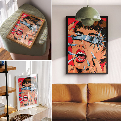 Premium wall art Futuristic elements, intense colors, dynamics
