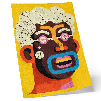 Premium wall art Colorful portrait, abstract shapes, intense colors