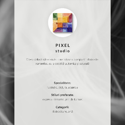 Premium wall art Colorful portrait, abstract shapes, intense colors