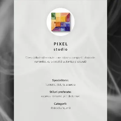 Premium wall art colorful portrait with abstract shapes and intense colors