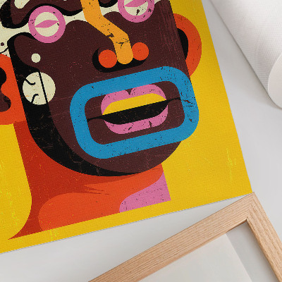 Premium wall art Colorful portrait, abstract shapes, intense colors