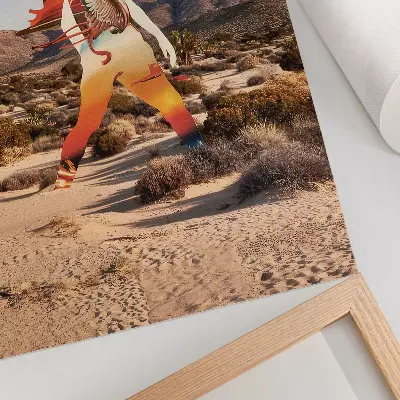 Surreal figure in the desert decorative poster surreal figure in the desert motif