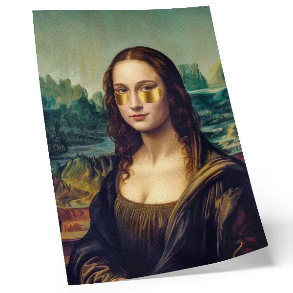 Art print modern style gold overlays in a traditional design