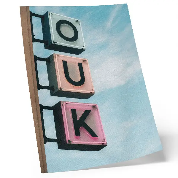 Premium wall art neon letters in pastel colors with a modern design