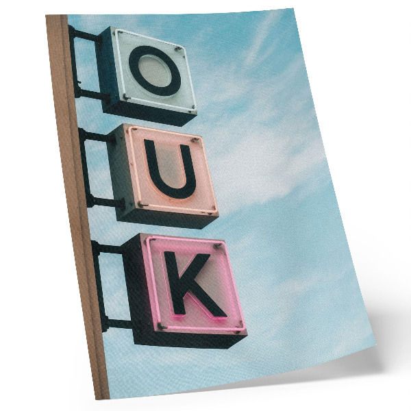 Premium wall art Neon letters pastel colors modernity