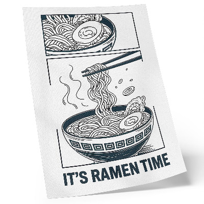 Art print Comic book style ramen bowl chopsticks soak up the flavor