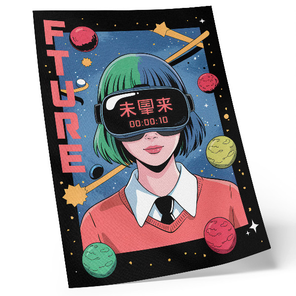 Premium wall art Modern space VR woman theme