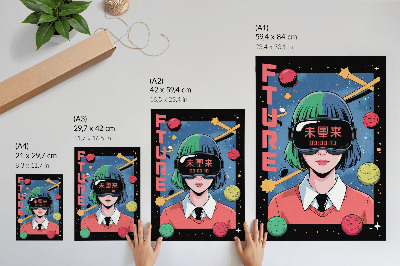 Premium wall art Modern space VR woman theme