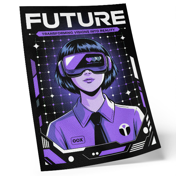 Decorative poster Future Technology Purple Dynamic Theme