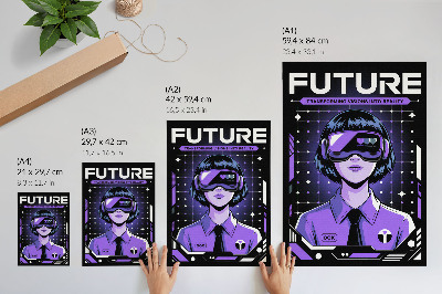 Decorative poster Future Technology Purple Dynamic Theme