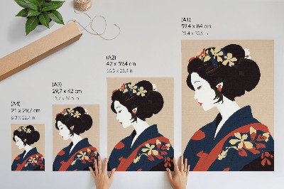 Poster Stylish woman in traditional attire