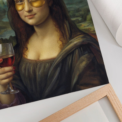 Art print Yellow glasses red wine renaissance portrait
