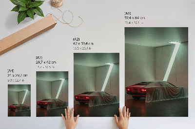 Decorative poster Classic car light minimalism elegance