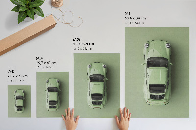 Poster A modern car in a shade of green