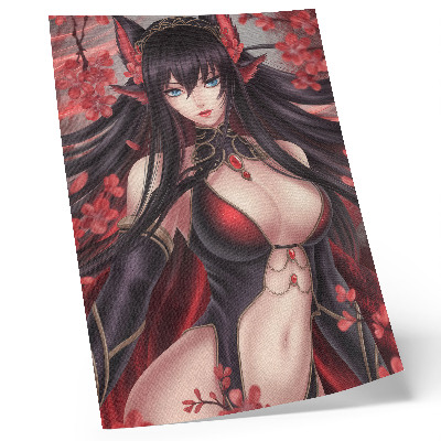 Premium wall art Anime beauty elegance, dynamic red black