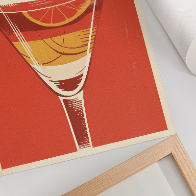 Decorative poster Retro style cocktail graphics elegance nostalgia