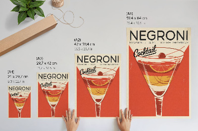 Decorative poster Retro style cocktail graphics elegance nostalgia