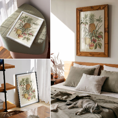 Art print Classic style fruits leaves nature harmony