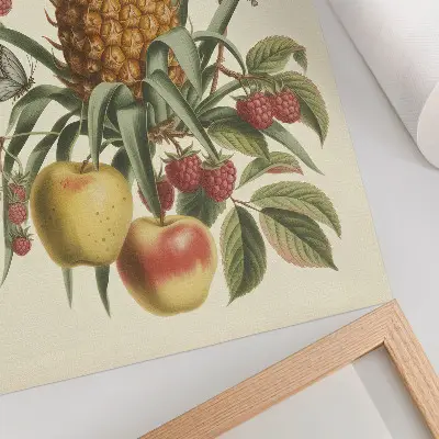 Art print classic style fruits and leaves nature harmony