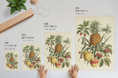 Art print Classic style fruits leaves nature harmony