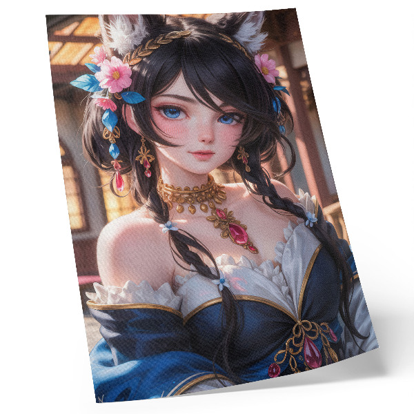 Premium wall art Fantasy portrait of a woman with jewelry