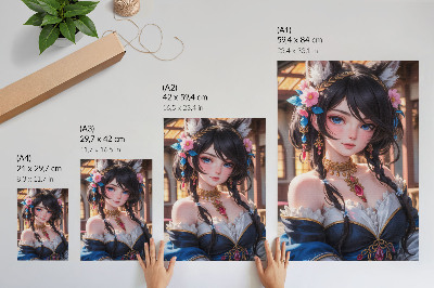 Premium wall art Fantasy portrait of a woman with jewelry
